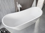 MEXEN/S - Alta voľne stojaca vaňa 170 x 75, biela, sifón a prepad biela 52141707500-20