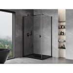 MEXEN/S - Mist-B sprchovací kút dvere krídlové 100 x 70, transparent, čierna 8A2T-100-070-70-00