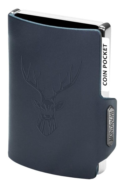 Kožená mini peňaženka Mondraghi Silhouette Classic Deer Blue