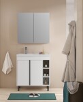 Kúpeľňová skrinka s umývadlom Naturel Lucca 79x70x45 cm biela lesk LUCCA80W LUCCA80W