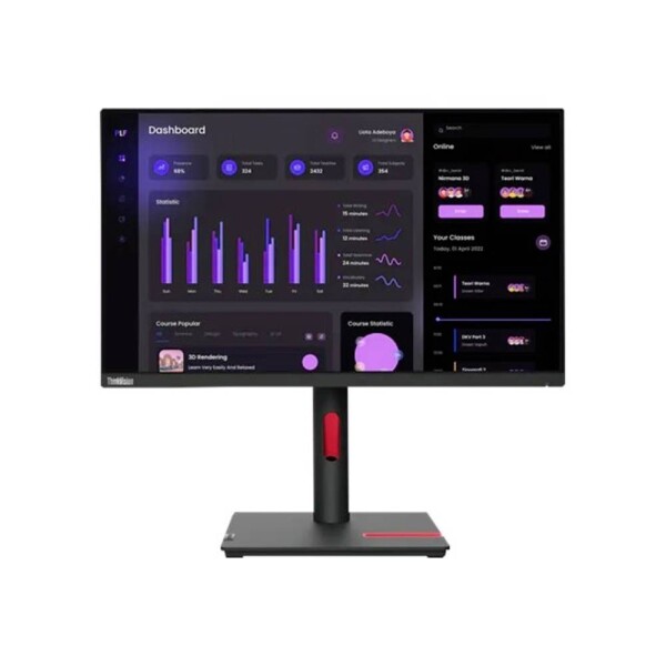 Lenovo ThinkVision T24i-30 LED monitor 60.5 cm (23.8 palca) En.trieda 2021 E (A - G) 1920 x 1080 Pixel Full HD 4 ms DisplayPort, Audio-Line-out, HDMI ™, USB; 63CFMATXEU