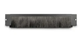 Inter-tech kefová lišta 19" čierna / Krycia lišta pre rozvádzač / 1U / 360x66x10 mm / oceľ (88887357)