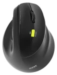 PORT CONNECT Ergo Shape pravoruká čierna / Bezdrôtová ergonomická myš / Bluetooth + 2.4 GHz / 2400 DPI (910007)