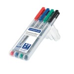 Staedtler popisovač fóliou Lumocolor M non-permanent 315 315 WP4 modrá, zelená, červená, čierna; 315 WP4