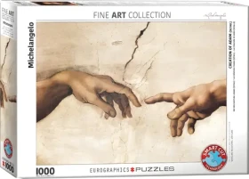 EUROGRAPHICS Puzzle Stvorenie Adama (detail obrazu)
