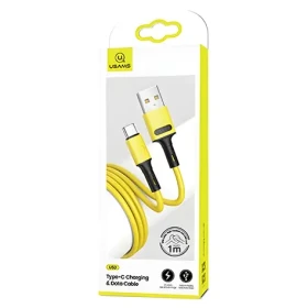 USAMS SJ436 U52 žltá / Kábel / USB Type-C / Rýchlonabíjací / 2A / 1 m (SJ436USB03)