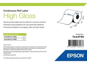 Epson High Gloss Label 102 mm x 33 m / Etikety / Kontinuálne role / Lesklé / Vodeodolné (7113750)