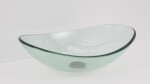 OLSEN SPA - Sklenené umývadlo na dosku DEVENTER 55×37×16 cm OLKLTG108
