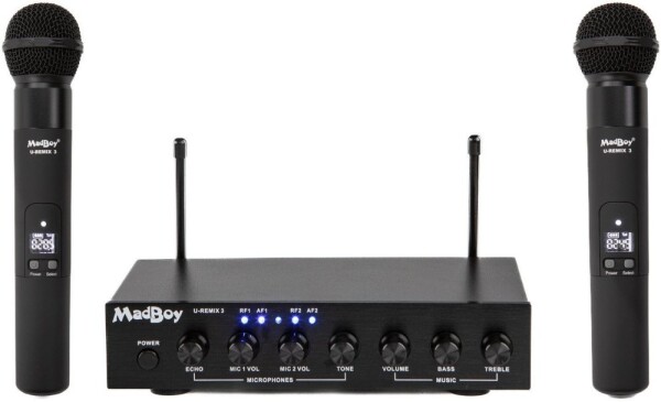 Rode MadBoy U-Remix 3 wireless karaoke microphone pair with mixer