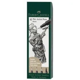 Faber-Castell Sada Popisovačov / 4ks / čierna (167100)