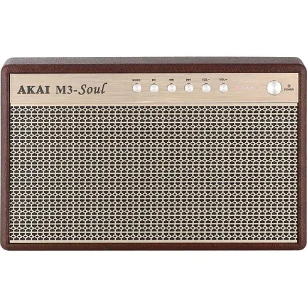 AKAI M3 SOUL hnedá / Bezdrôtový reproduktor / Bluetooth / 20W / 2x USB / AUX (4905192533540)