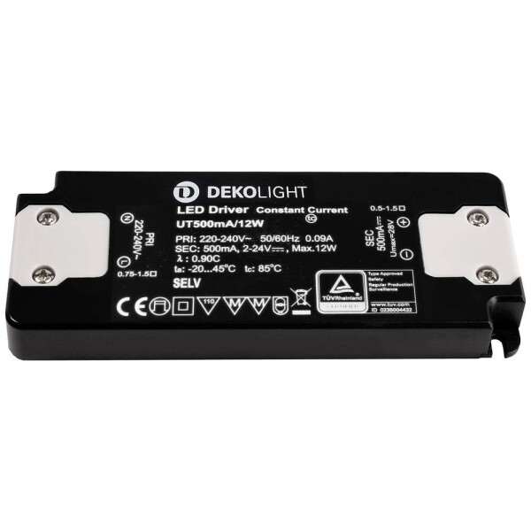 Deko Light FLAT, CC, UT LED driver konštantný prúd 12 W 0.50 A 2 - 24 V/DC; 862225