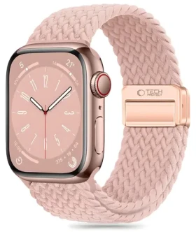 Tech-Protect Nylonmag ružová / Remienok pre Apple Watch 4/5/6/7/8/9/SE / 38/40/41 mm
