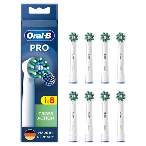 Oral-B Pro Cross Action biela / Náhradná hlavica kefky / 8 ks (8006540860472)