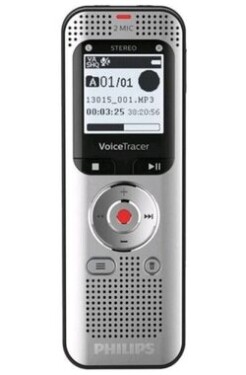 Philips DVT 2050 / diktafón / 8GB / až 2370 hodín záznamu / USB / 3.5 mm jack (DVT2050)