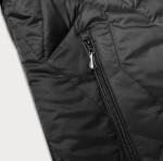 Čierna dámska plus size bunda s odnímateľnou kapucňou J Style (16M9268-392) odstíny černé 46