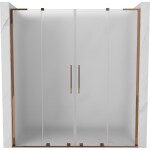 MEXEN/S - Velar L Duo posuvné sprchové dvere 200, dekor, ružové zlato 871-200-003-32-60