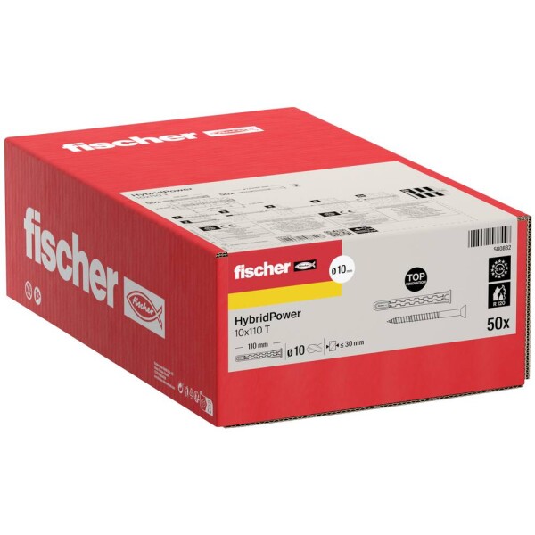 Fischer HybridPower 10 x 110 T univerzálna hmoždinka 110 mm 10 mm 580832 50 ks; 580832