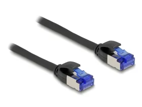 DeLock čierna / Patch kábel / RJ-45 / Cat.6a S/FTP / Slim / 0,25 m (80225)