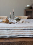 Chic Antique Bavlnený obrus Aix Latte Stripes 140 × 240 cm
