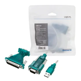LogiLink Redukcia USB - RS232 zelená / Redukcia / DB9 + DB25 / PL2303GT / 1,3 m / Win 11 (UA0042B)