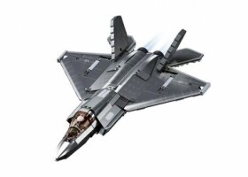 Sluban Model Bricks M38-B1186 Stealth Aircraft Metal J-35S