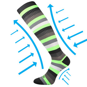 VOXX kompresné ponožky Multix neónovo zelené pár