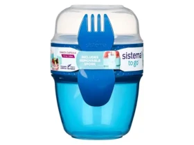 Sistema To Go Snack Capsule Olovrantový box s vidličkou 515 ml modrá (8592001429642)