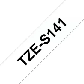 Brother TZeS141 / Páska do tlačiarne štítkov / priesvitná, čierna tlač / 18 mm / 8 m / laminovaná / silne lepiaca (TZE-S141)