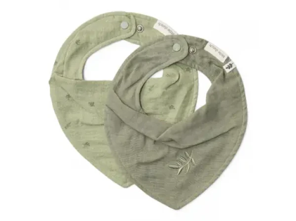 Little Dutch Podbradník bandana 2 ks Pure Sage (TE50115039LD)