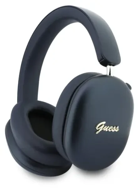 Guess Metallic FINISH Gold Script Logo tmavo modrá / Bezdrôtové slúchadlá / Do uší / ENC (57983130419)