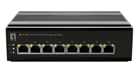 LevelOne Priemyselný switch 8x FE kovové telo / Switch / Neriadený / DIN lišta / -40 až 75 °C (IFS-0801)