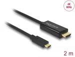 DeLock Kábel USB Type-C (M) - HDMI (M) 2m čierna / DP Alt Mód / 4K / 60Hz (85291)