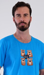 Pánske pyžamové šortky Bear Happy modrá M