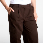 Kalhoty Calvin Klein Jeans Cotton Ewaist Cargo Pant Dark Coffee XS