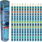 ALLTOYS Pastelky Stitch / 12 ks / strúhadlo vo viečku (SR2500417)