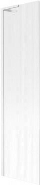 MEXEN/S - Next L vaňová zástena FIX 50 x 150, prúžky, biela 895-050-000-03-09-20