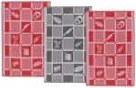 Utierka 196 sada 50x70 červenošedý patchwork