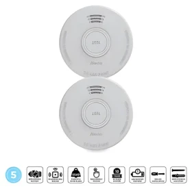 Alecto SD530 2 ks / Detektor dymu / fotoelektrický senzor / batéria 9V / výdrž 5 rokov / 85 dB (SD530 2X)
