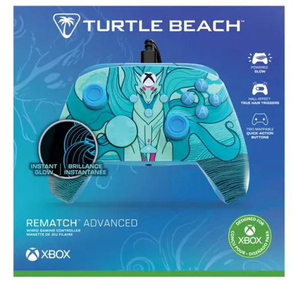 Turtle Beach Rematch Advanced Blue Kitsune / Gamepad / Káblový / Hall Effect triggery / RGB podsvietenie / Xbox, PC (TBC-2004-25)