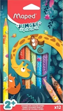 Maped Pastelky Jungle Fever Jumbo 12 ks / od 2 rokov (863700)