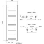 MEXEN - Bolt vykurovací rebrík/radiátor 1000 x 300 mm, 197 W, biela W126-1000-300-00-20