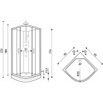 KERRA - Hydromasážny box WEGA 90 čierna 5907548123497