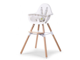 Childhome Evolu 2 Natural - White / Stolička 2v1 / od 6 mesiacov do 6 rokov (CHEVOCHNW)