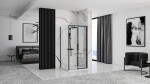 REA/S - Sprchový kút s posuvnými dverami Rapid Slide 140 a pevnou stenou 80 KPL-09865