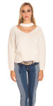 Trendy KouCla V-Cut knit jumper Einheitsgroesse