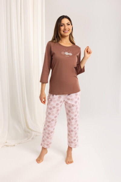 DÁMSKE PYŽAMO 702 J/25 Hnědá M
