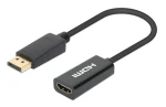 Manhattan DisplayPort - HDMI čierna / Adaptér / Aktívny / 4K/60Hz / 0,15 m (153713)