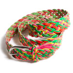 Trendy braid belt in neon colours neonorange Einheitsgroesse