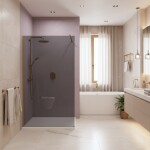 REA/S - Sprchová zástena Flexi Grey / Brush Gold 110 KPL-K99283